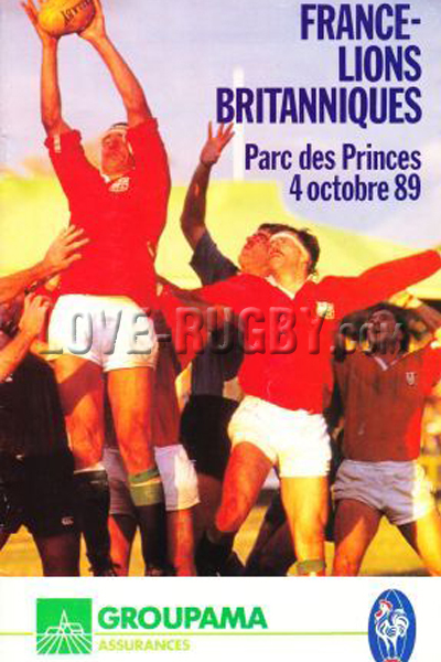 1989 France v British Lions  Rugby Programme